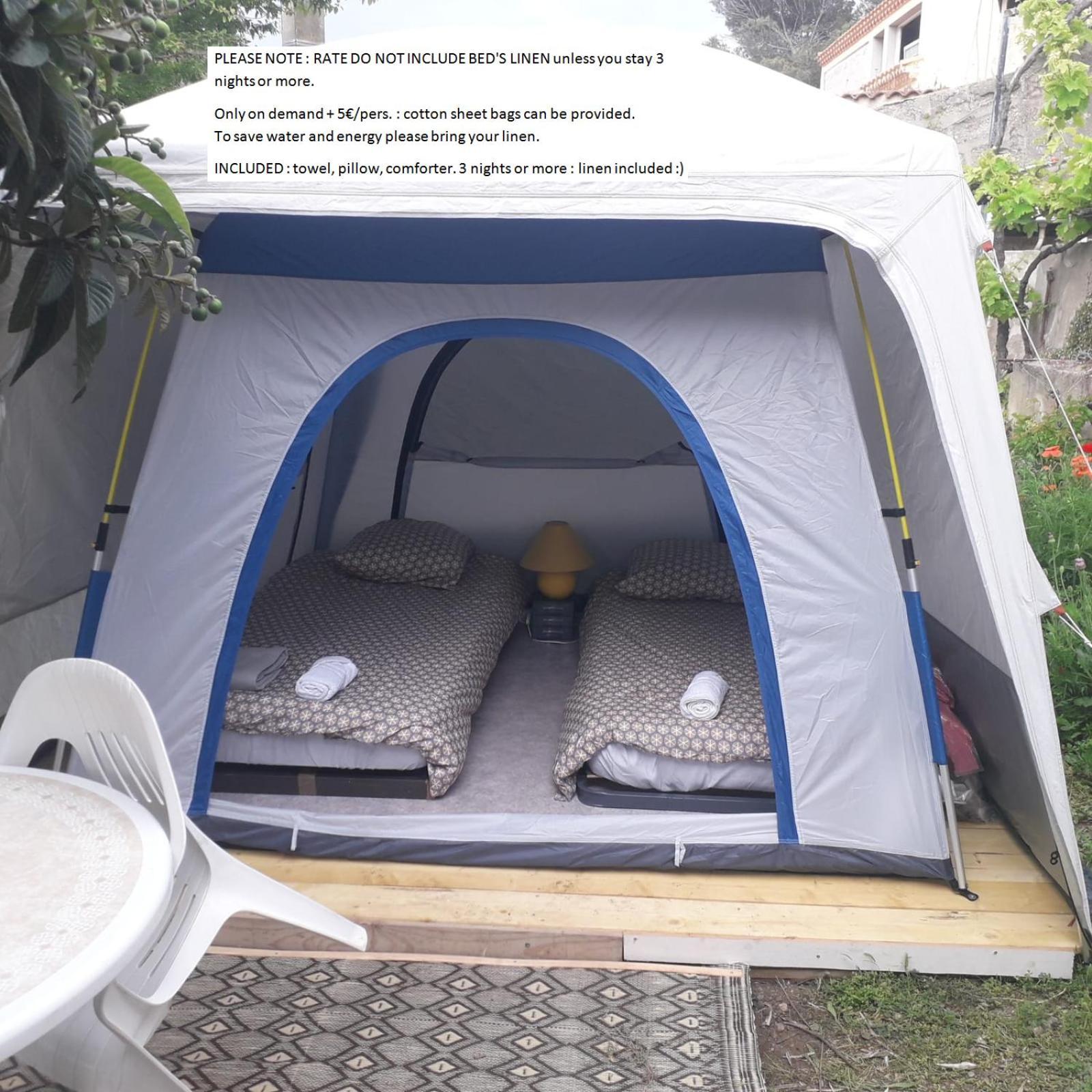 Glamping Deux Tentes Confortables Dans Un Joli Jardin Idealement Situe *